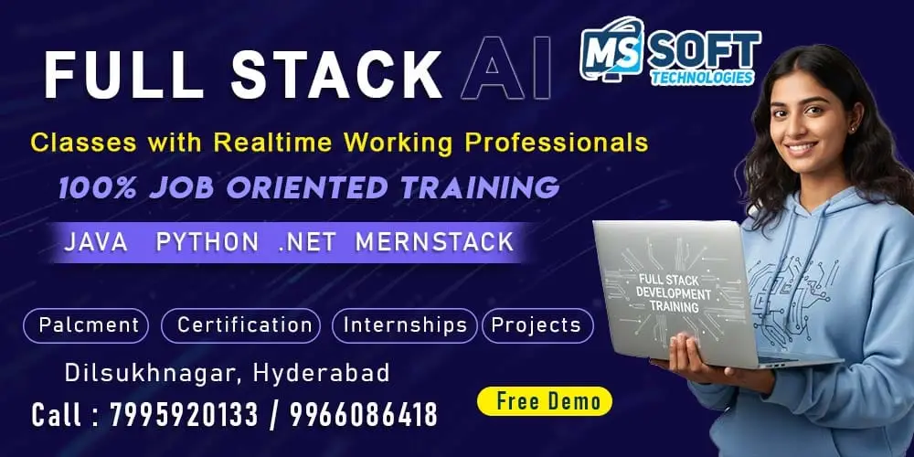 full stack ai training in dilsukhnagar with placement